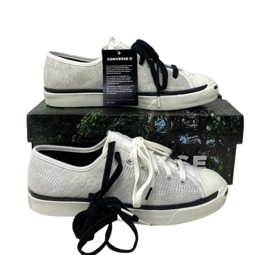 Converse x CLOT Jack Purcell OX Low Faux Fur White Men’s Size Sneakers A00322C